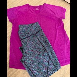 Workout pants & shirt combo